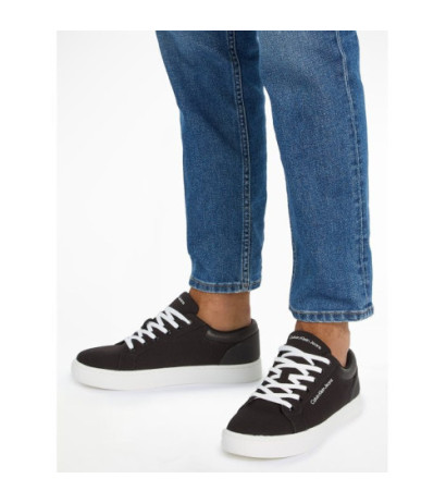 Calvin Klein Classic Cupsole Low Lth In Dc Black/Bright White YM0YM00976 0GM (CK495-a) sports shoes