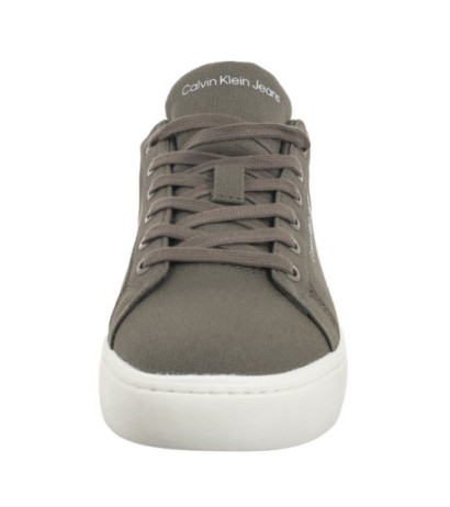 Calvin Klein Classic Cupsole Low Lth In Dc Dusty Olive/Bright White YM0YM00976 0IH (CK495-b) sports shoes