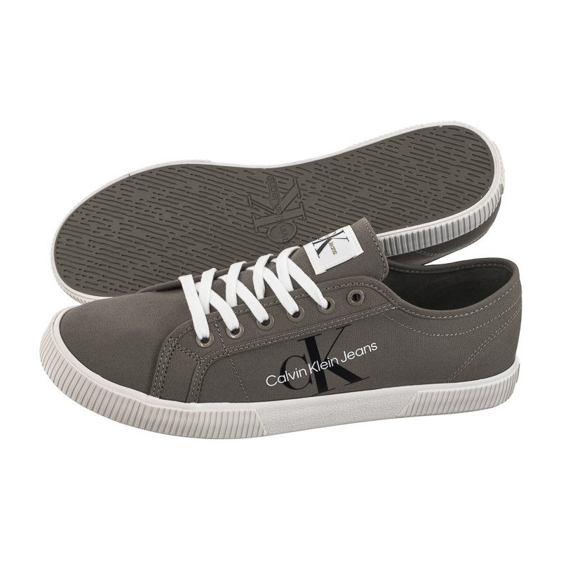 Calvin Klein Ess Vulcanized Low Laceup CS ML Dusty Olive/Bright White YM0YM00306 0IH (CK497-b) Sneakers