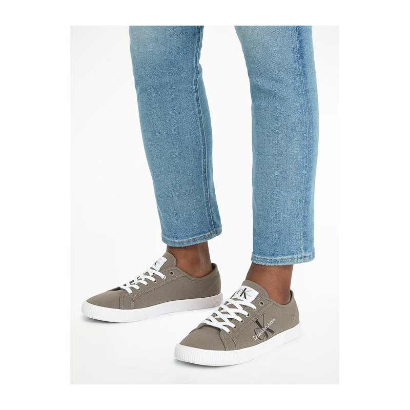 Calvin Klein Ess Vulcanized Low Laceup CS ML Dusty Olive/Bright White YM0YM00306 0IH (CK497-b) Sneakers