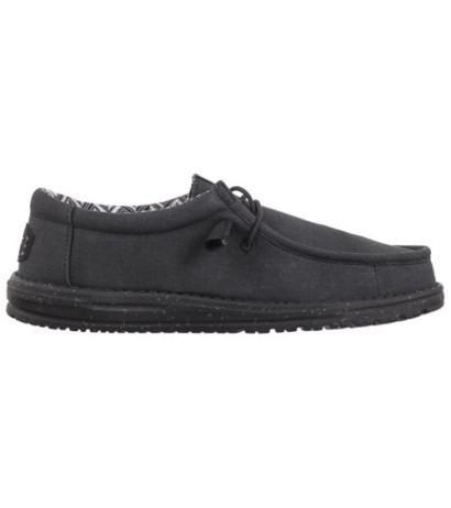 Hey Dude Wally Stretch Canvas Black 40700-060 (HY14-b) shoes