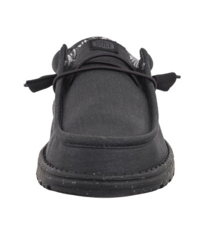 Hey Dude Wally Stretch Canvas Black 40700-060 (HY14-b) shoes