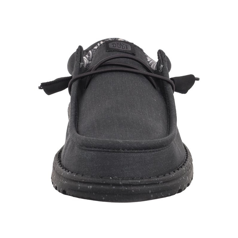 Hey Dude Wally Stretch Canvas Black 40700-060 (HY14-b) shoes