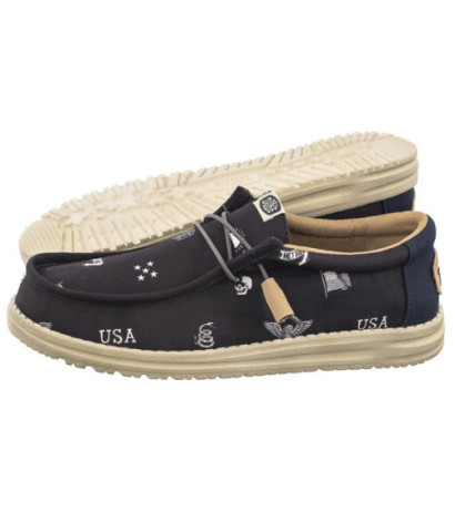 Hey Dude Wally Stars N Skulls Print Black 41284-001 (HY20-a) shoes