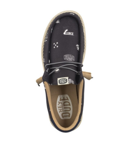 Hey Dude Wally Stars N Skulls Print Black 41284-001 (HY20-a) shoes