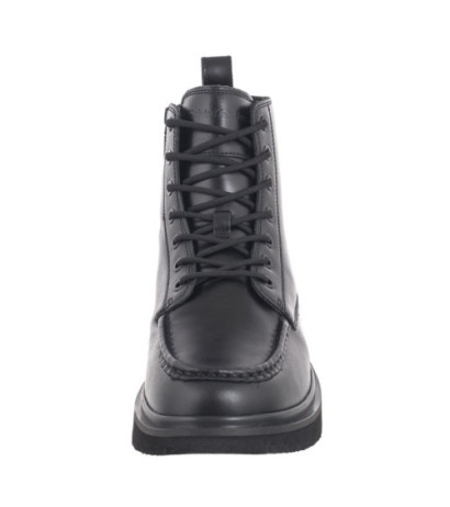 Calvin Klein Eva Boot Mid Laceup Unform Dress Triple Black YM0YM01073 0GJ (CK558-a) boots