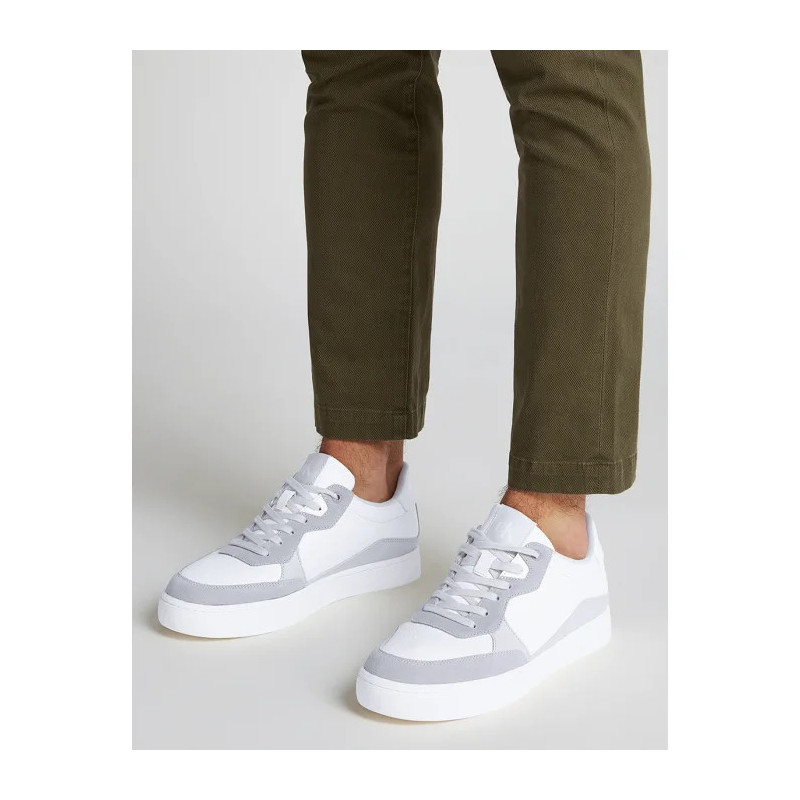 Calvin Klein Classic Cupsole Mg Wmm White/Oyster Mushroom/Formal Grey YM0YM01153 0IR (CK623-a) sports shoes