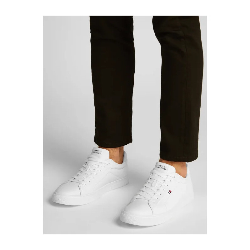 Tommy Hilfiger Icon Court Lth Flag Ess White FM0FM05317 YBS (TH1230-b) sports shoes