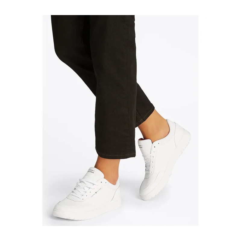 Tommy Hilfiger TH Basket Core Lth Pinperf White FM0FM05466 YBS (TH1263-a) sports shoes