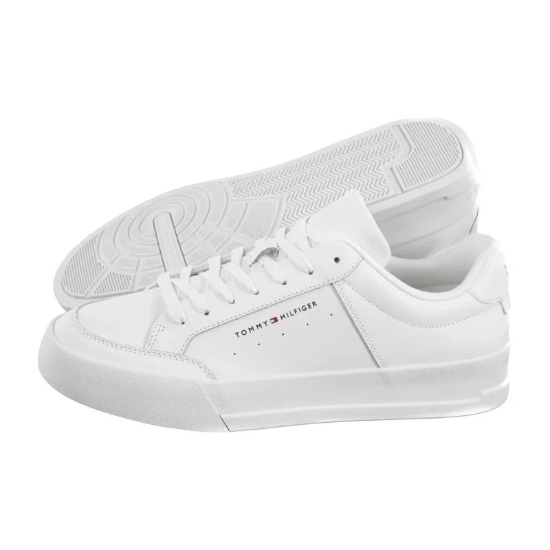 Tommy Hilfiger TH Court Mix Lth White FM0FM05489 YBS (TH1274-a) sports shoes