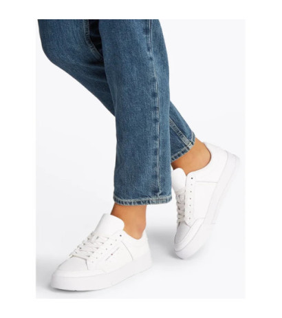 Tommy Hilfiger TH Court Mix Lth White FM0FM05489 YBS (TH1274-a) sports shoes
