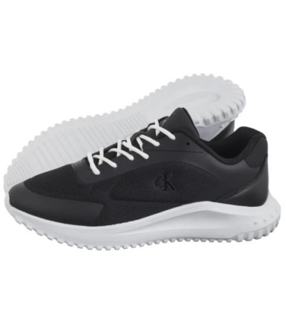 Calvin Klein Eva Runner Low Mesh Mix Ck Black/Bright White YM0YM01185 0GM (CK649-a) sports shoes