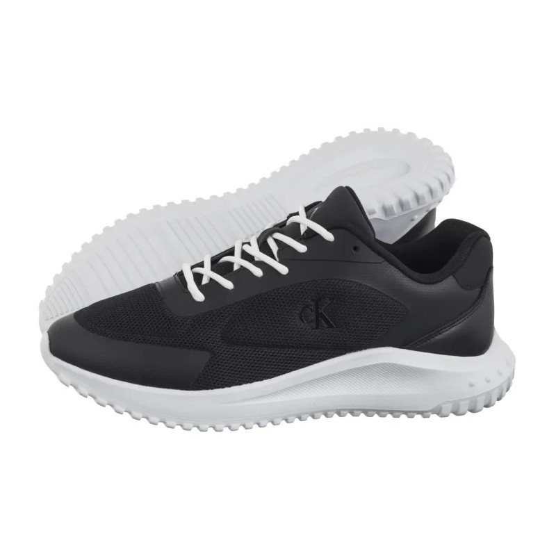 Calvin Klein Eva Runner Low Mesh Mix Ck Black/Bright White YM0YM01185 0GM (CK649-a) sports shoes