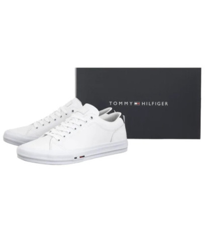 Tommy Hilfiger TH Hi Vulc Street Lth Patch White/Desert Sky FM0FM05312 0K5 (TH1326-a) Sneakers
