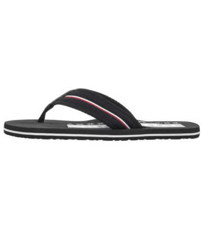 Tommy Hilfiger Corporate Hilfiger Beach Sandal Black FM0FM05436 BDS (TH1321-b) shoes
