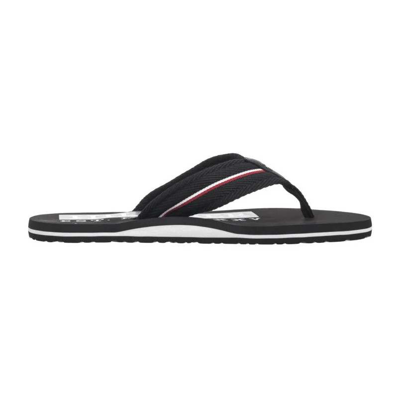 Tommy Hilfiger Corporate Hilfiger Beach Sandal Black FM0FM05436 BDS (TH1321-b) shoes