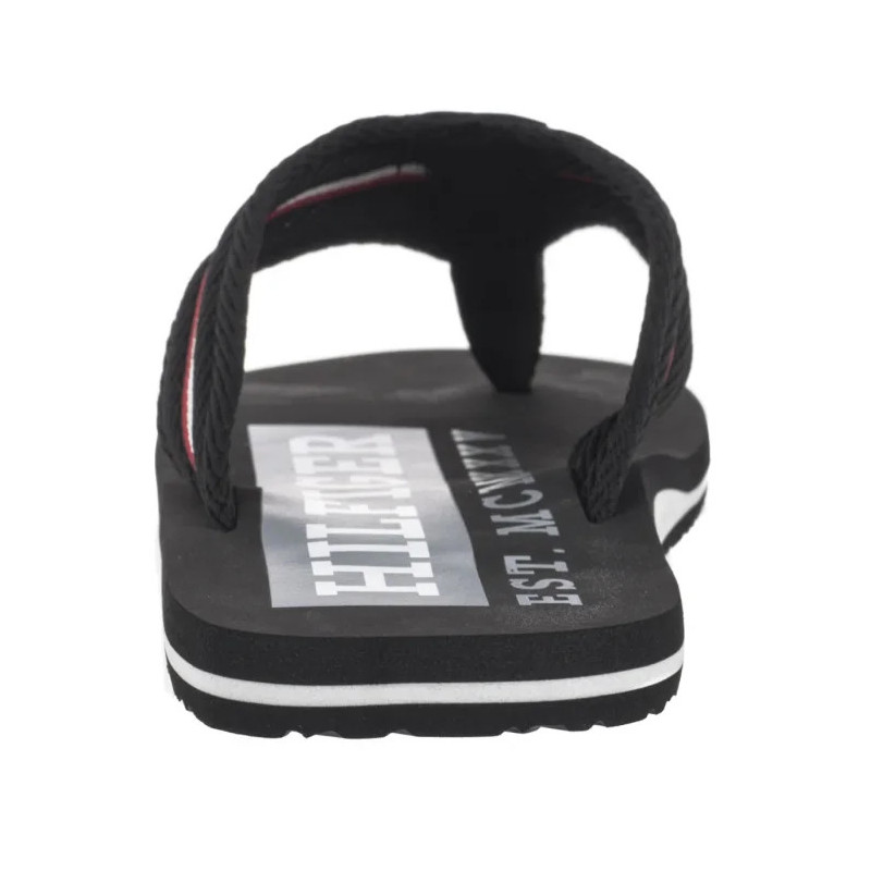 Tommy Hilfiger Corporate Hilfiger Beach Sandal Black FM0FM05436 BDS (TH1321-b) shoes