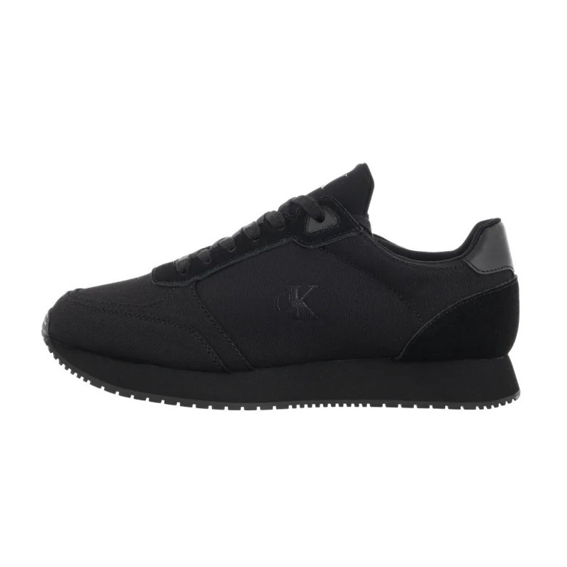 Calvin Klein Runner Sock Laceup Mg Canvas Triple Black YM0YM01217 0GJ (CK654-a) sports shoes