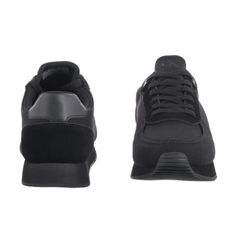 Calvin Klein Runner Sock Laceup Mg Canvas Triple Black YM0YM01217 0GJ (CK654-a) sports shoes