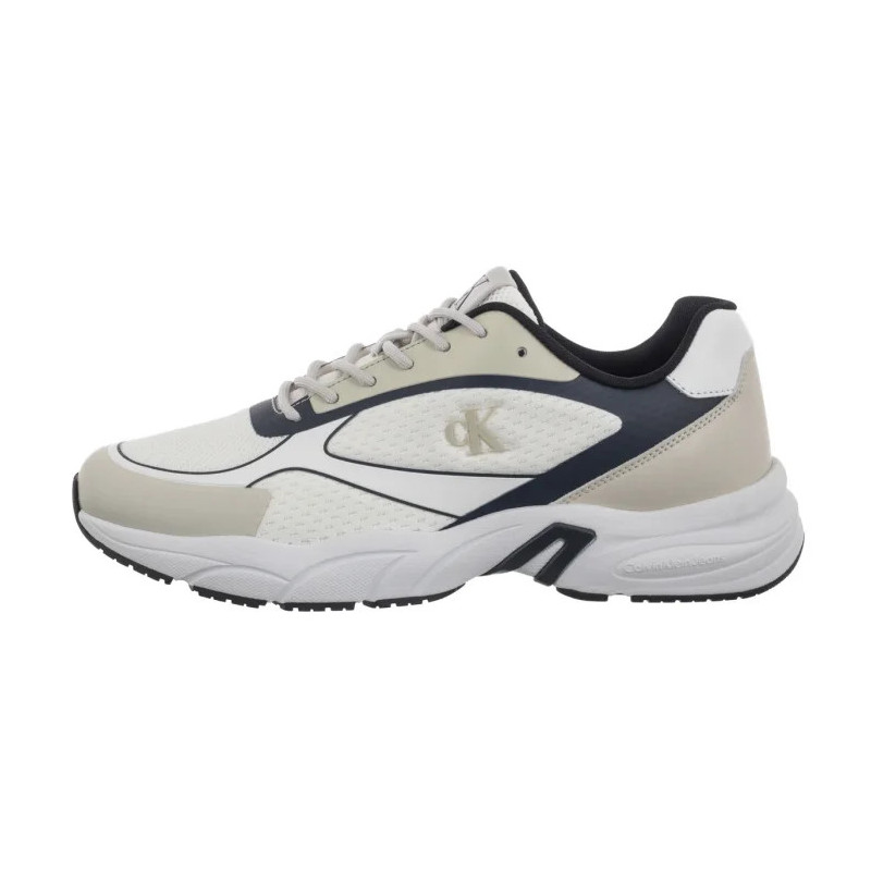 Calvin Klein Retro Tennis Low Knit Mix Bright White/Calvin Navy/Silver B YM0YM01310 0LD (CK655-a) sports shoes