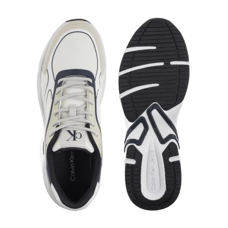 Calvin Klein Retro Tennis Low Knit Mix Bright White/Calvin Navy/Silver B YM0YM01310 0LD (CK655-a) sports shoes