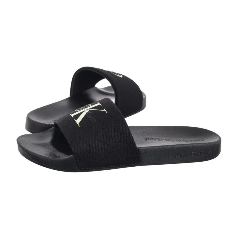 Calvin Klein Slide Monologo Cv Ck Black/White Jade YM0YM01367 01M (CK672-a) slippers