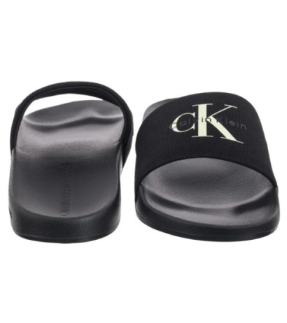 Calvin Klein Slide Monologo Cv Ck Black/White Jade YM0YM01367 01M (CK672-a) slippers