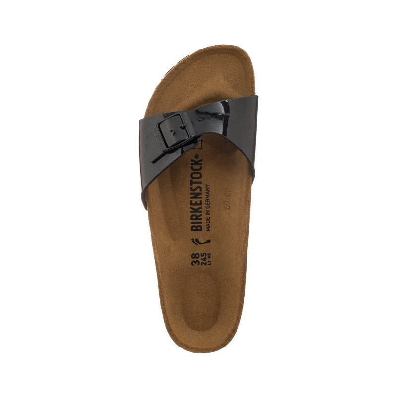 Birkenstock Madrid Patent Black 040303 (BK6-b) Women's Shoes/Flip Flops