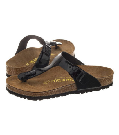 Birkenstock Gizeh Patent Black 043661 (BK5-c) flip flops