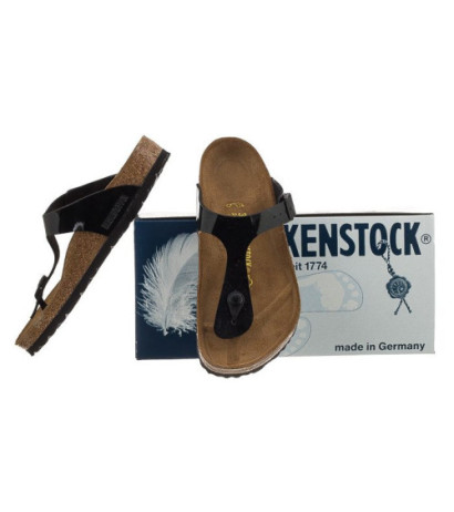 Birkenstock Gizeh Patent Black 043661 (BK5-c) flip flops