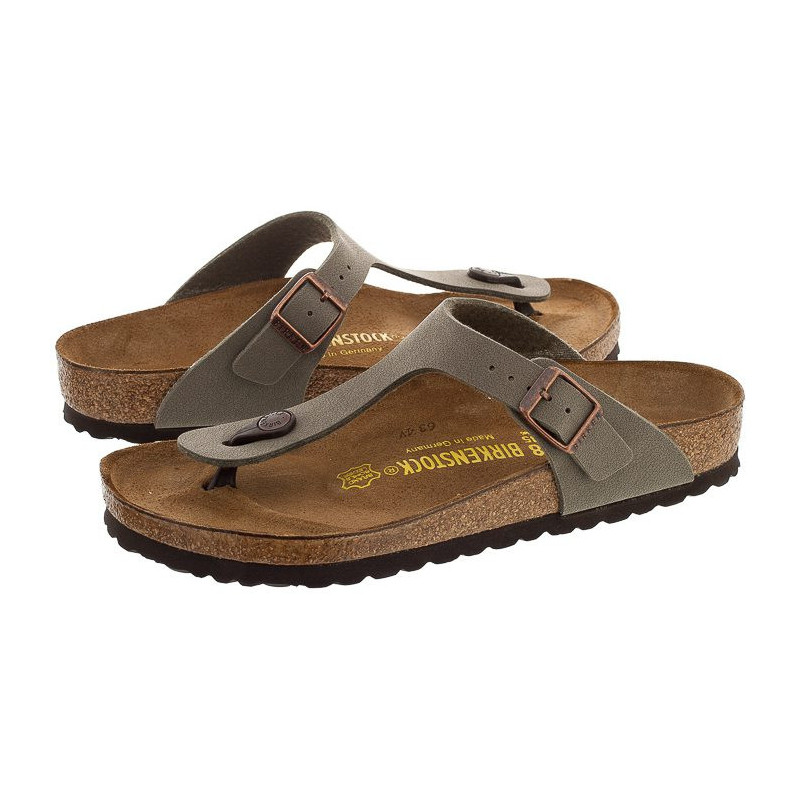 Birkenstock Gizeh BS Nubuk Stone 043391 (BK29-a) flip flops