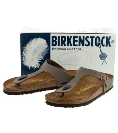 Birkenstock Gizeh BS Nubuk Stone 043391 (BK29-a) flip flops