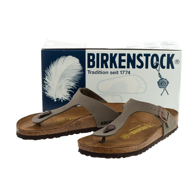 Birkenstock Gizeh BS Nubuk Stone 043391 (BK29-a) flip flops