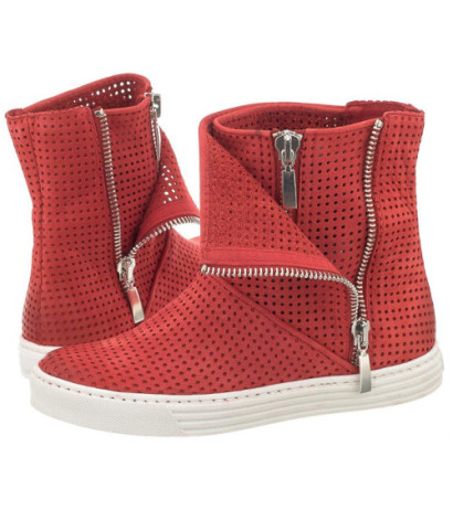 Carinii Czerwone Ażurowe B3578 (CI151-a) shoes