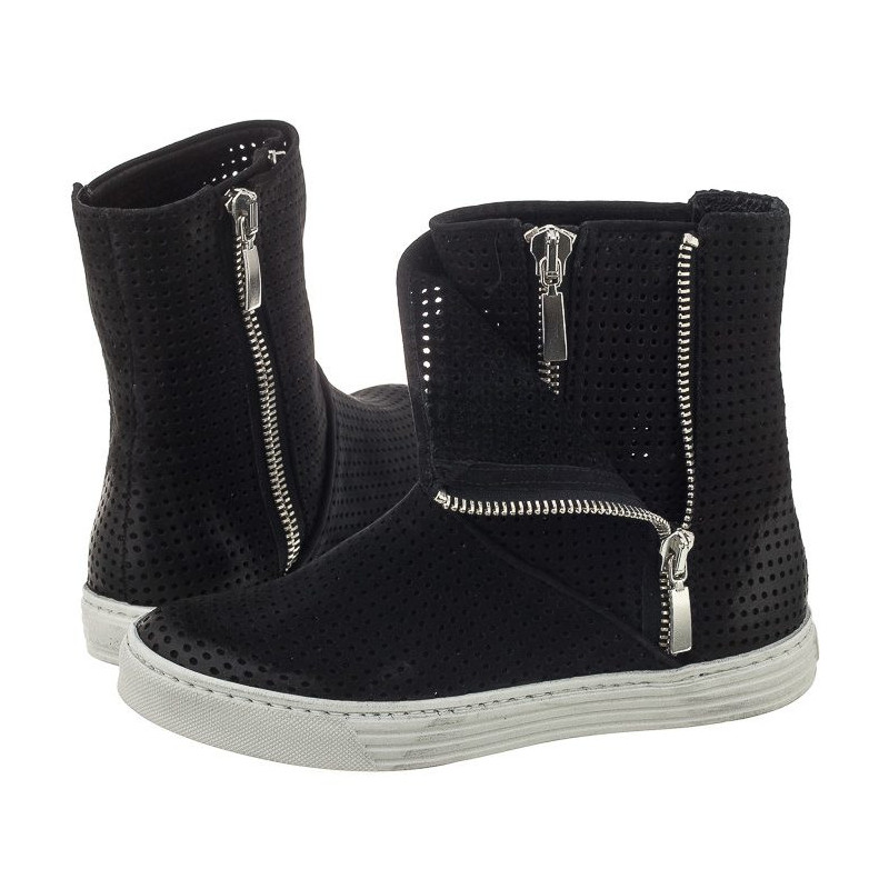 Carinii Czarne Ażurowe B3578 (CI151-b) shoes