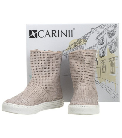 Carinii Złote Ażurowe B3578 (CI151-d) shoes