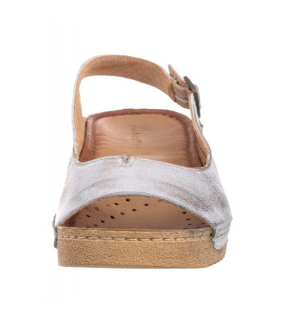 Maciejka Złote/Białe 01974-27/00-5 (MA73-k) sandals