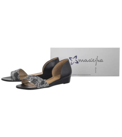 Maciejka Czarno-Beżowe 01971-70/00-1 (MA66-b) sandals