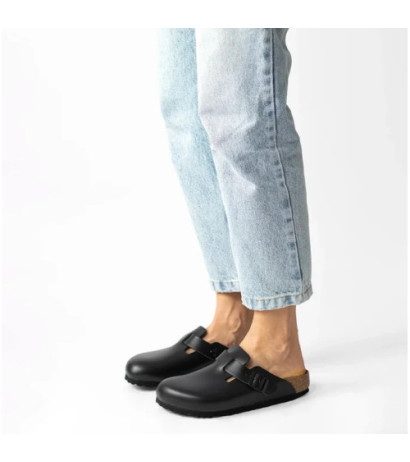 Birkenstock Boston Czarne 0060193 (BK53-a) Women's Shoes/Flip Flops