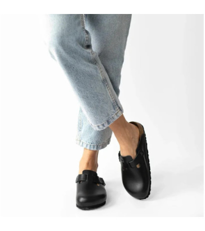 Birkenstock Boston Czarne 0060193 (BK53-a) Women's Shoes/Flip Flops