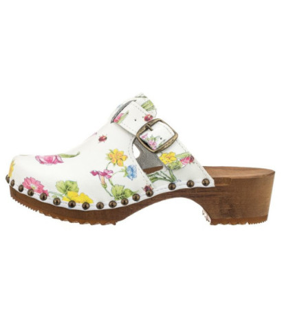 Buxa Białe PE15 Gucci Kwiatki Motyw (BX11-a) Women's Shoes/Flip Flops