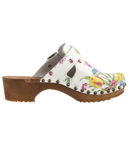 Buxa Białe PE15 Gucci Kwiatki Motyw (BX11-a) Women's Shoes/Flip Flops