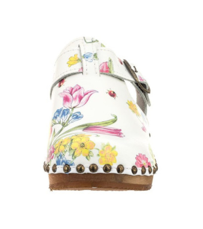 Buxa Białe PE15 Gucci Kwiatki Motyw (BX11-a) Women's Shoes/Flip Flops