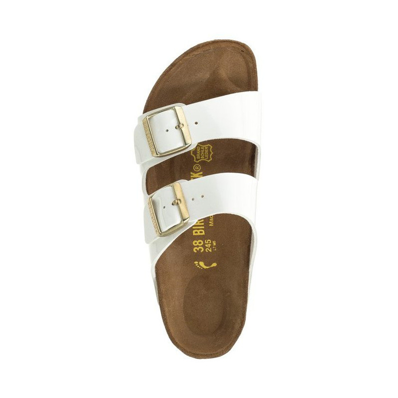 Birkenstock Arizona Patent White 1005294 (BK52-b) Women's Shoes/Flip Flops