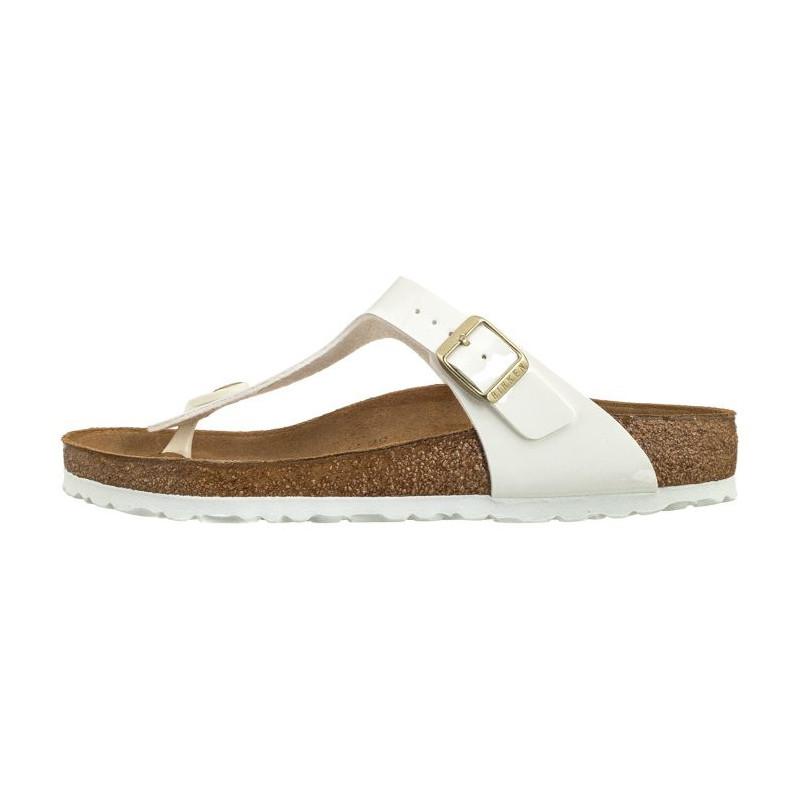 Birkenstock Gizeh BS Patent White 1005299 (BK51-b) flip flops