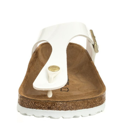 Birkenstock Gizeh BS Patent White 1005299 (BK51-b) flip flops