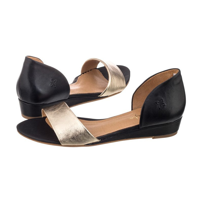 Maciejka Czarne/Złote 01971-46/00-5 (MA346-b) sandals