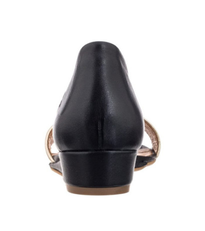 Maciejka Czarne/Złote 01971-46/00-5 (MA346-b) sandals