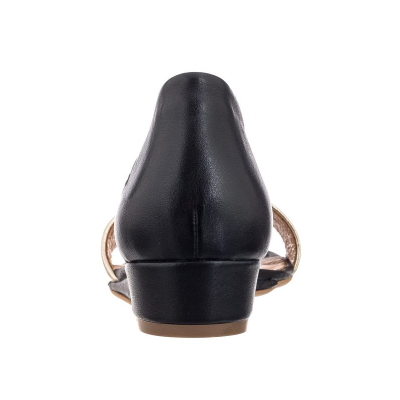 Maciejka Czarne/Złote 01971-46/00-5 (MA346-b) sandals