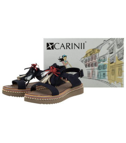Carinii Granatowe B4425 (CI302-b) sandals